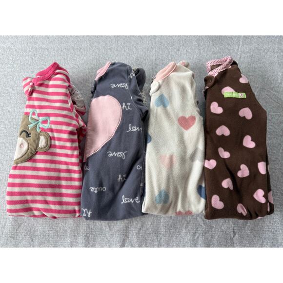 12 Month Footed Fleece Sleepers - Picture 1 of 5